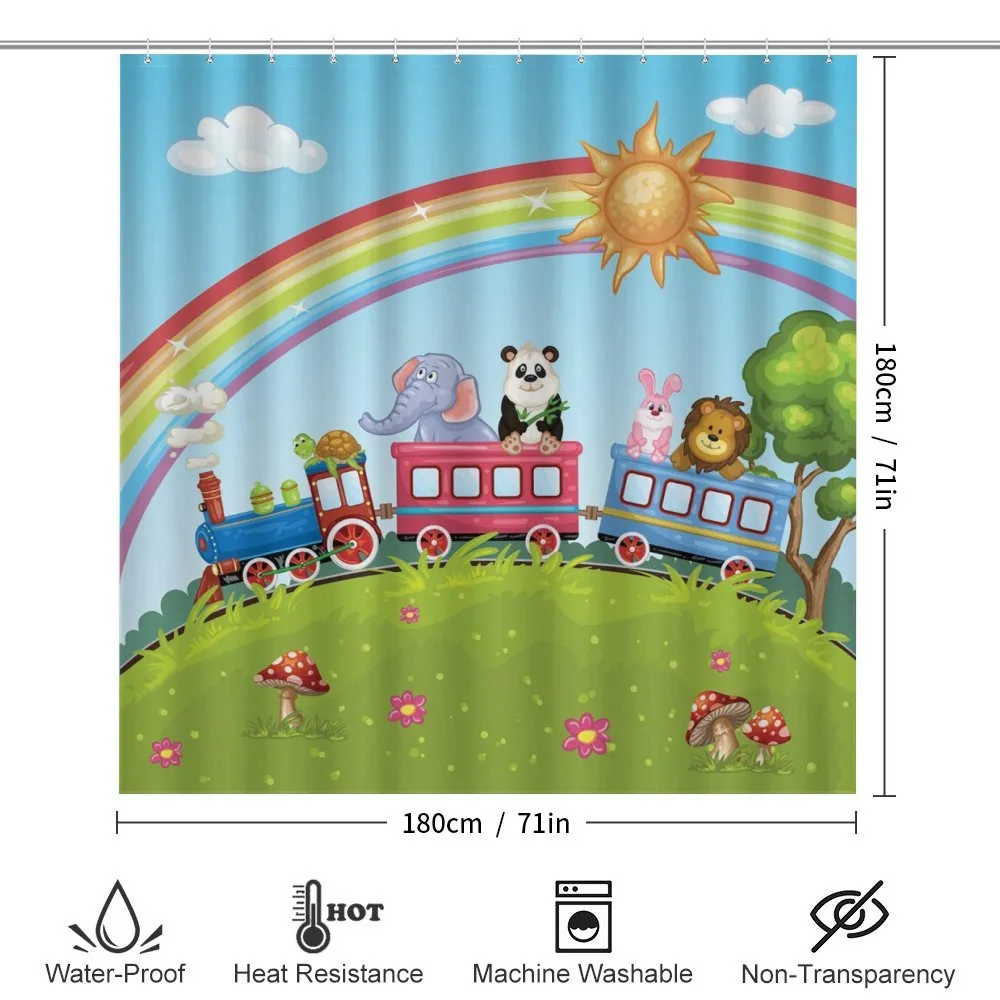 Animal Train Rainbow Funny — Detail 2
