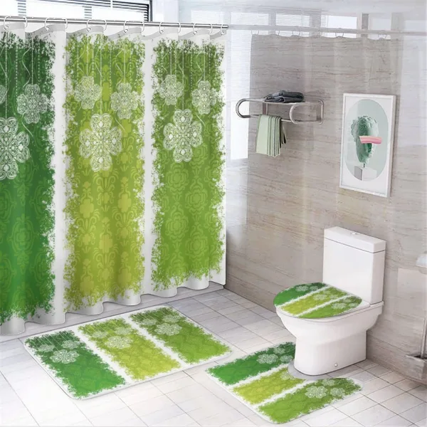 Antique Historic Green on a shower curtain