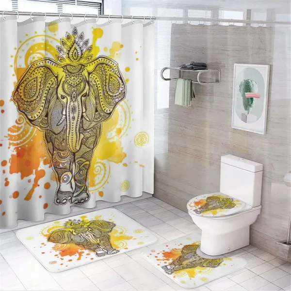 Aztec Ornamental Art on a shower curtain