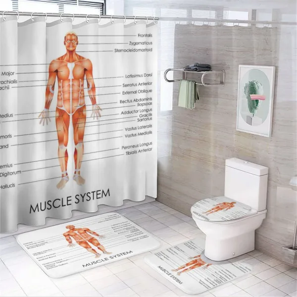 Biology Muscle System on a shower curtain