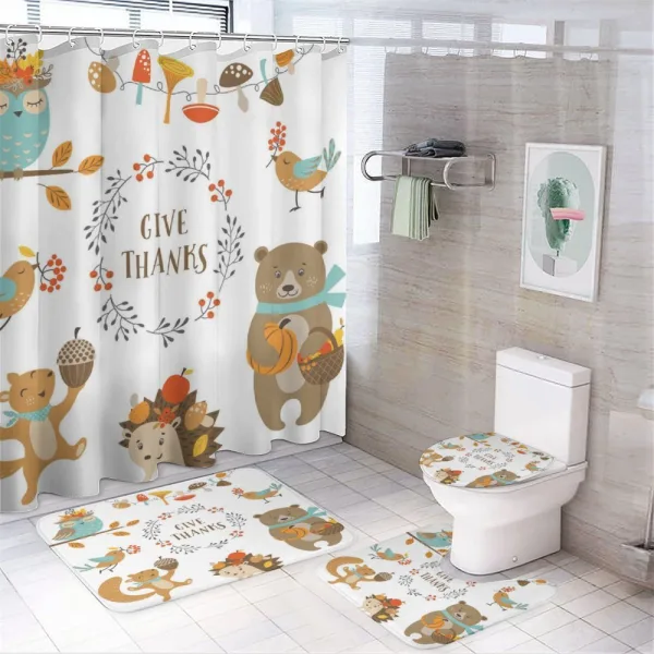 Cartoon Festival on a shower curtain