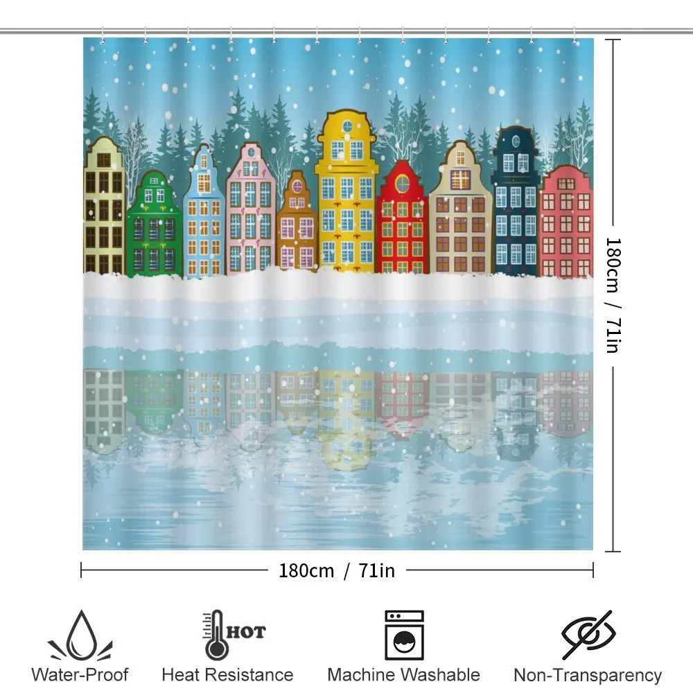 Christmas Houses Sea — Detail 2