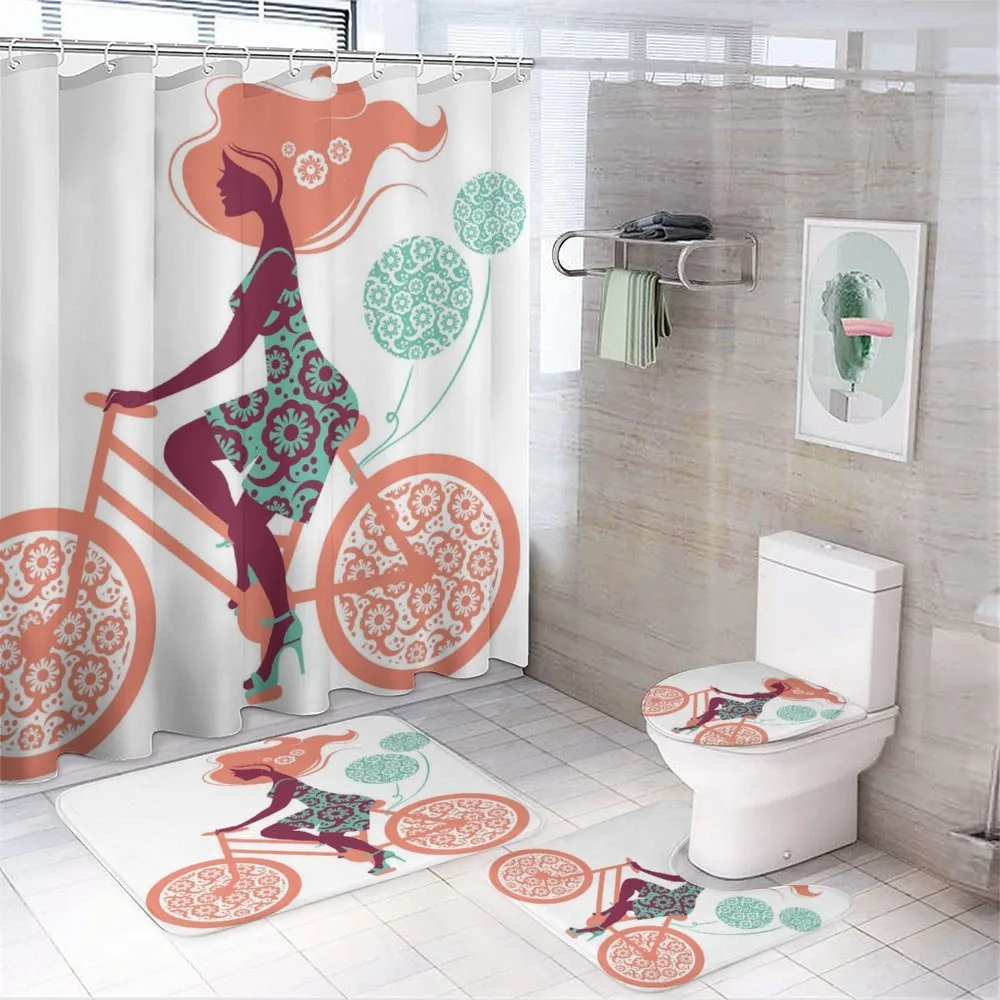 Coral Flowers Bikes Girl — Your design