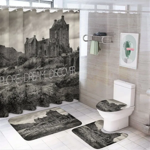 Eilean Donan Castle Scotland on a shower curtain