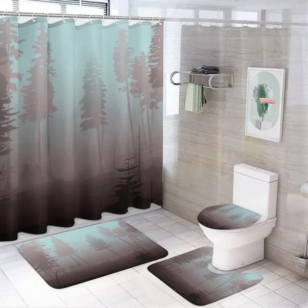 European Foliage Design on a shower curtain