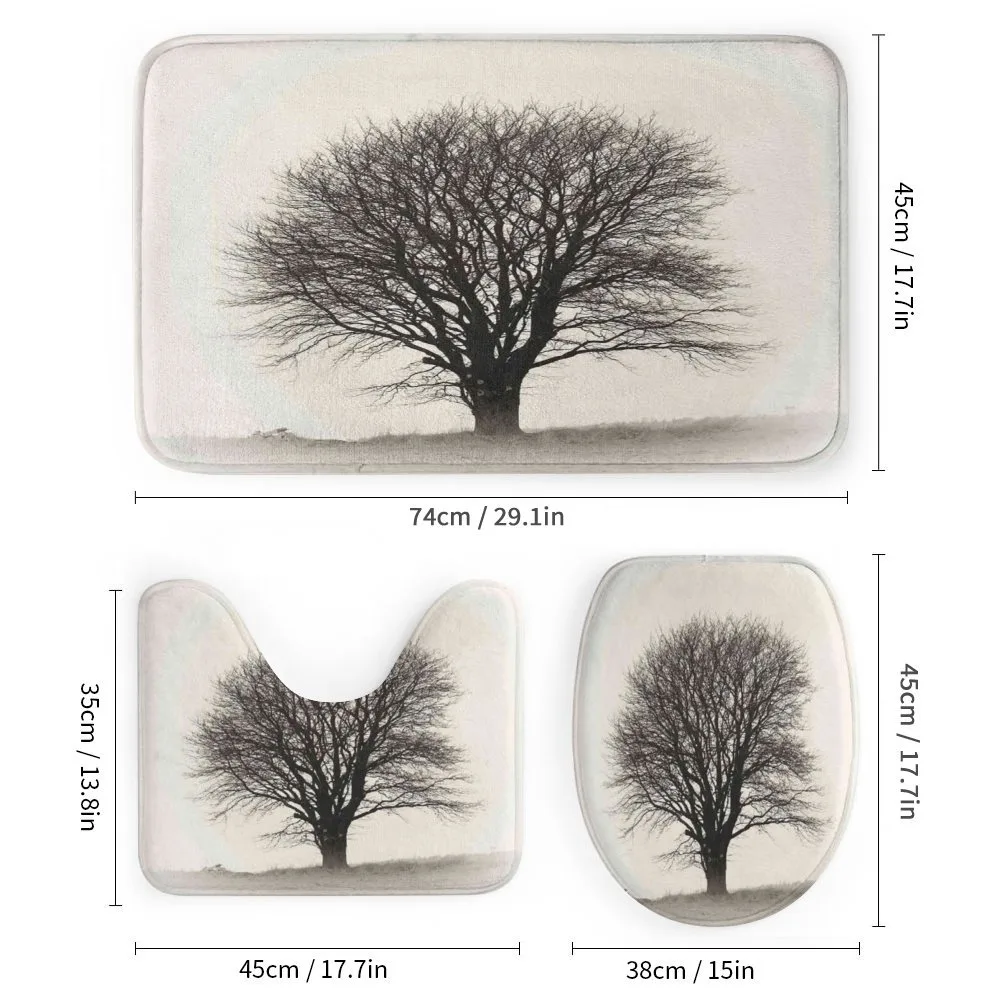 Fall Tree Monochrome Art — Detail 1