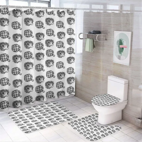 Farm Vegetables Food on a shower curtain