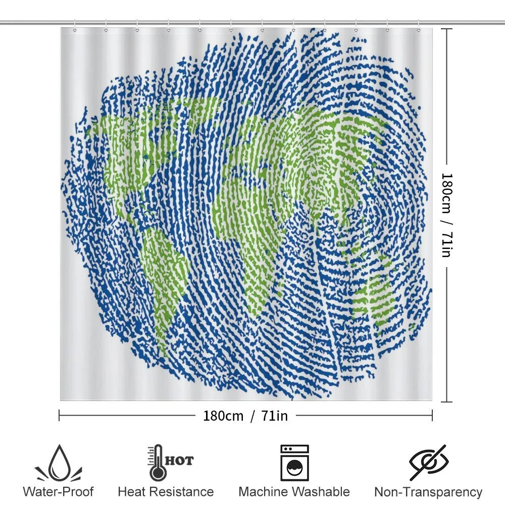 Fingerprint World Map — Detail 2