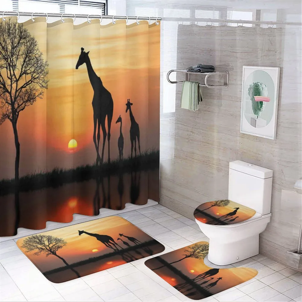 Giraffe in Wild Forest — Your design