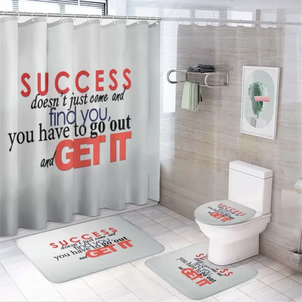 Hardwork Success on a shower curtain