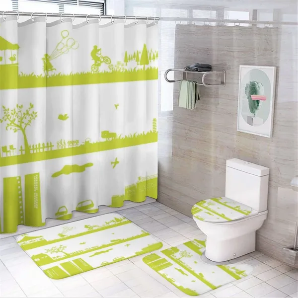 Landscape Pattern on a shower curtain