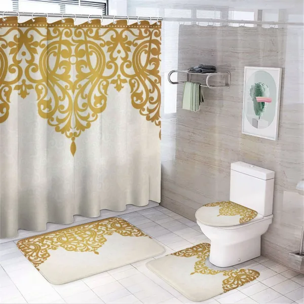 Medieval Baroque Art on a shower curtain