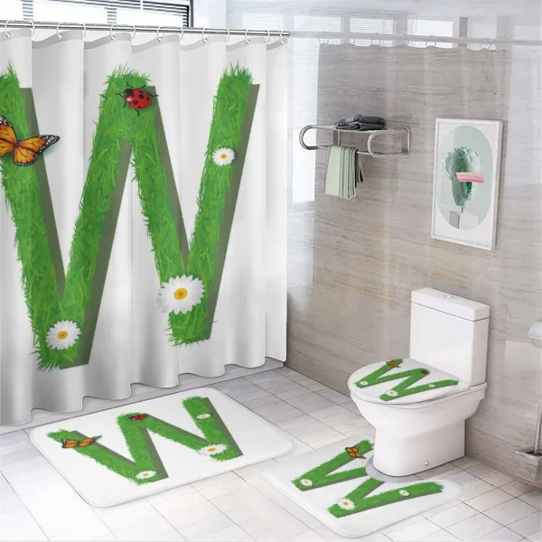 Nature Theme Butterfly on a shower curtain