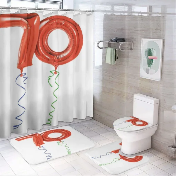 Party Flying Balloons on a shower curtain