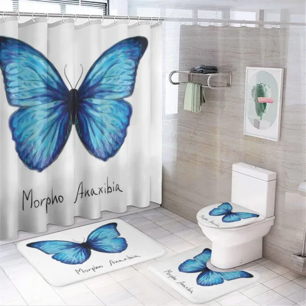 Abstract Butterfly on a shower curtain