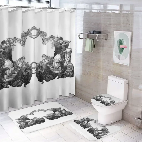 Antique Floral Arch on a shower curtain