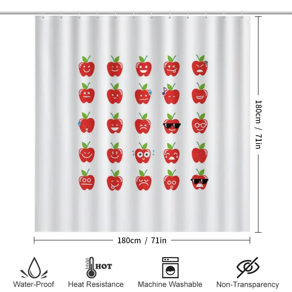 Apples with Faces Happy — Detail 2