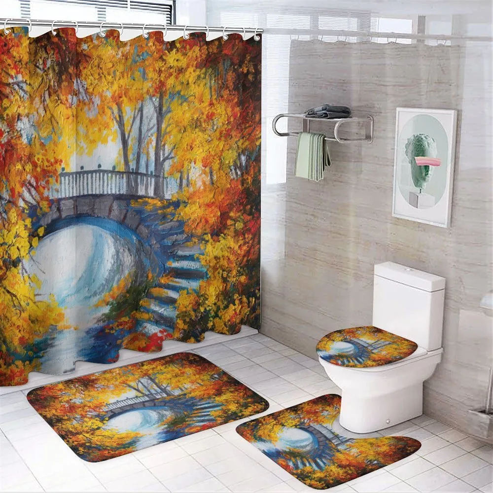 Autumn Forest with Bridge — Your design