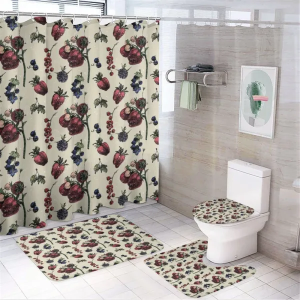 Berry Fruit Artwork on a shower curtain