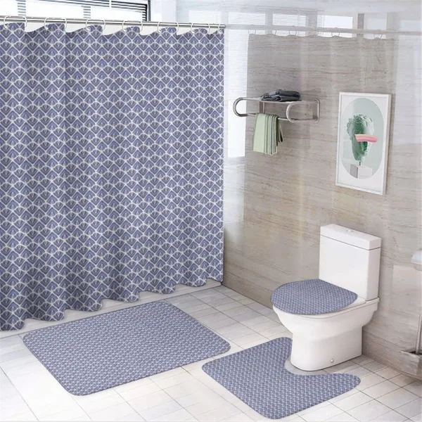 Curved Triangles and Stripes on a shower curtain