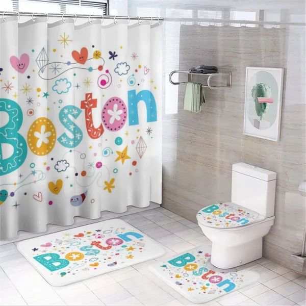Doodle Hand Drawn on a shower curtain