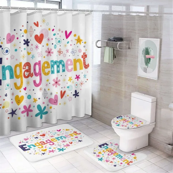 Engagement Party on a shower curtain
