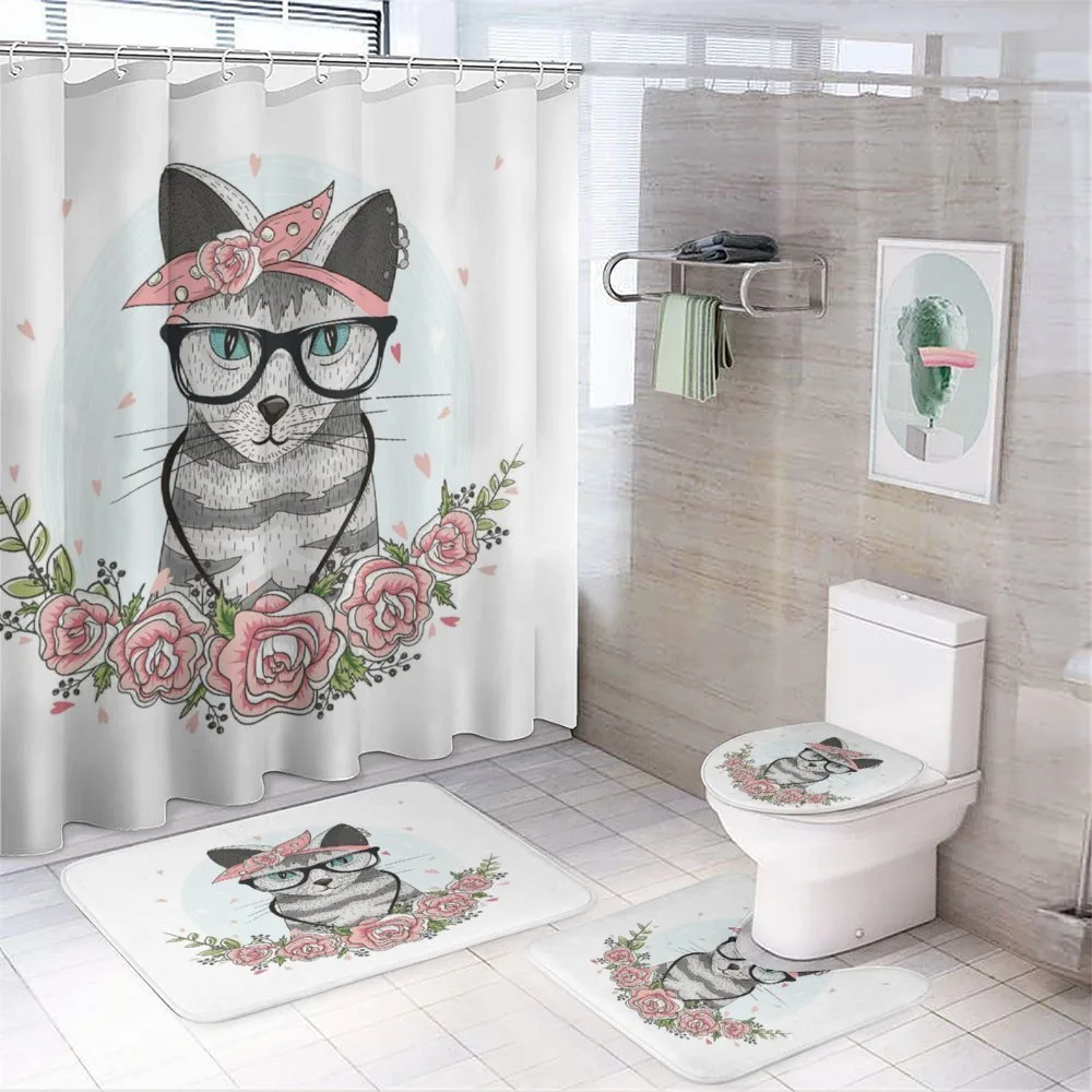 Hipster Cool Cat Portrait — Your design