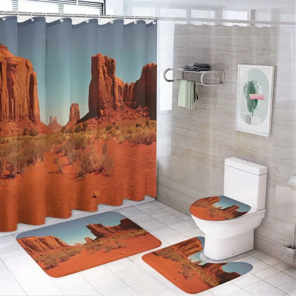 Hot Day Monument Valley on a shower curtain