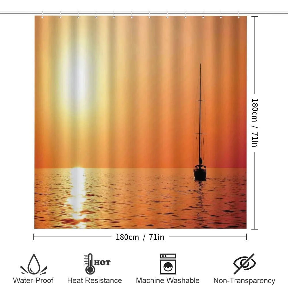 Lonely Yacht at Sunset — Detail 2