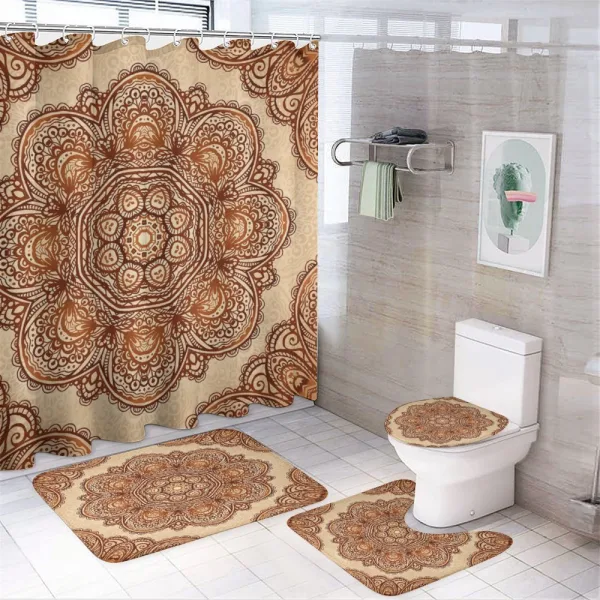 Mehndi Paisley Floral on a shower curtain