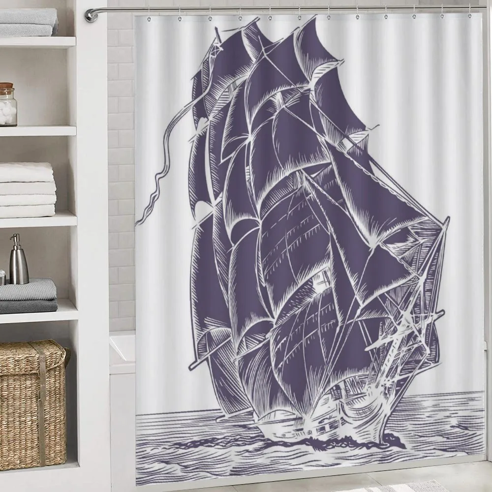 Old Sail Boat in Sea — Detail 4