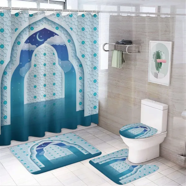 Signs at Night on a shower curtain