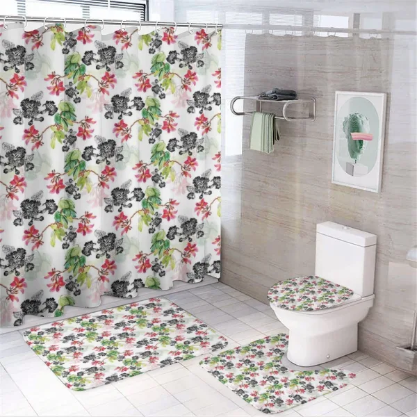 Spring Garden Botanical on a shower curtain