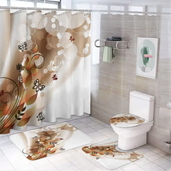 Spring Themed Abstraction on a shower curtain