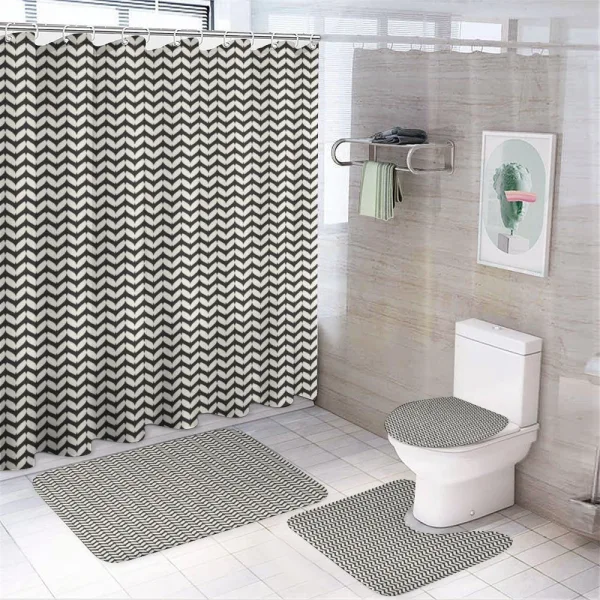 Vintage Art Deco Style Pattern on a shower curtain