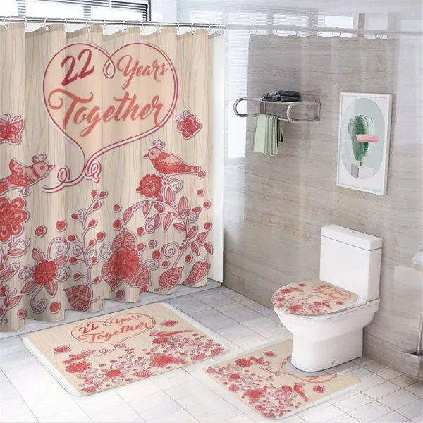 22 Years Together Birds on a shower curtain