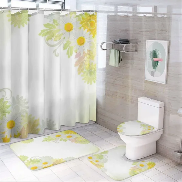 Abstract on a shower curtain