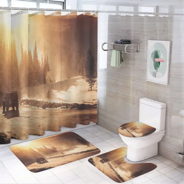 Colorado Mountain Road on a shower curtain