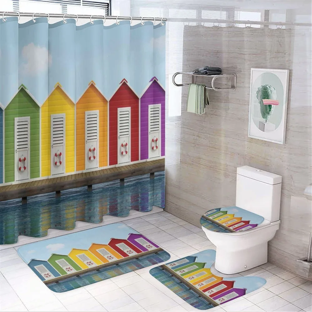 Colorful Cabins Sea — Your design