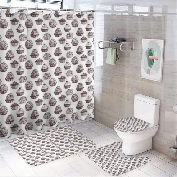Delicious Desserts Food on a shower curtain