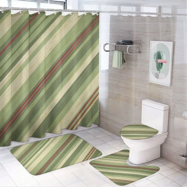Diagonal Stripes Grungy on a shower curtain