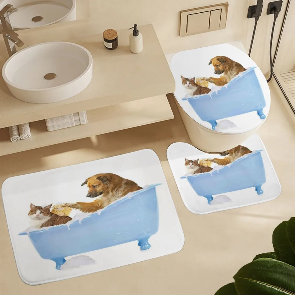 Dog and Cat in Bathtub — Detail 5