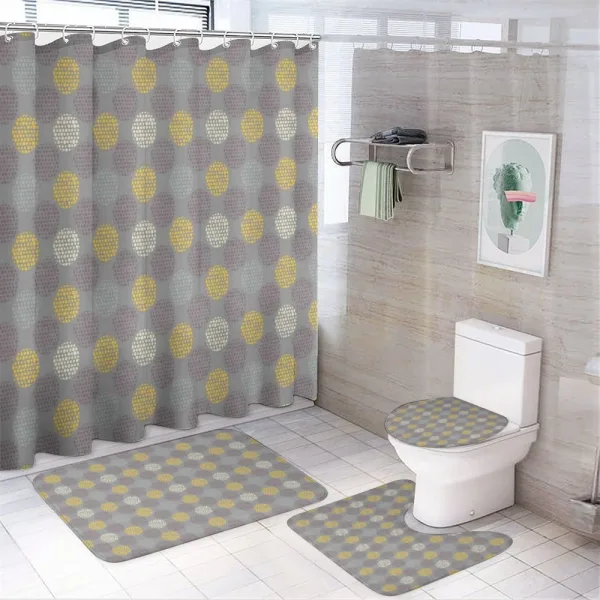 Dotted Circle Pattern on a shower curtain
