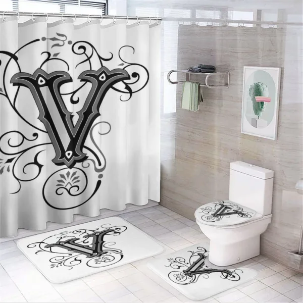 Gothic Halloween Font on a shower curtain