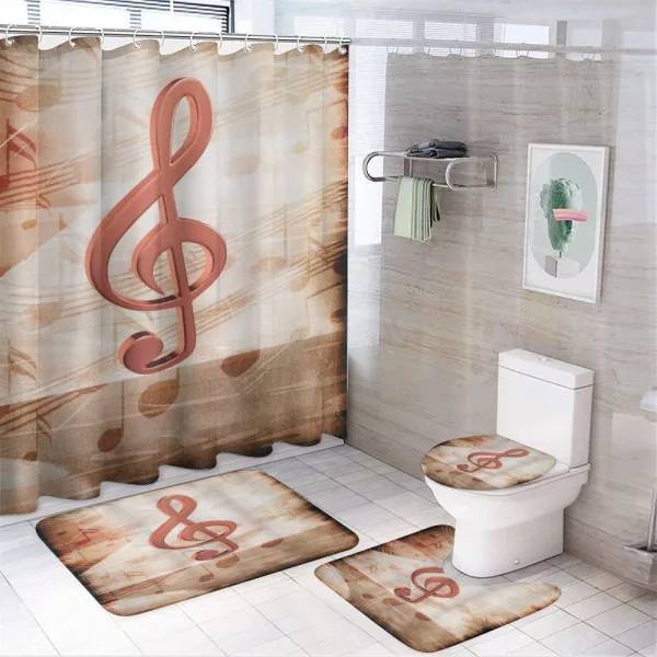 Grunge Abstract Notes on a shower curtain