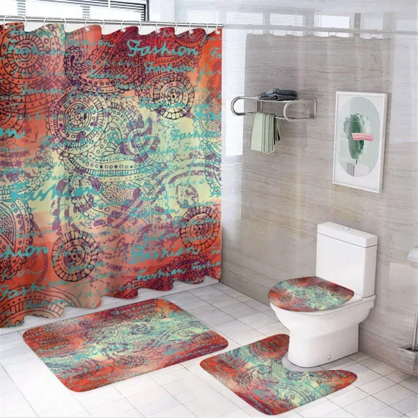Grunge Paisley on a shower curtain