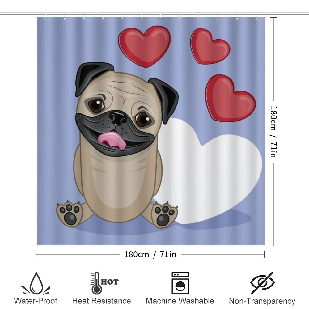 Happy Dog with Hearts — Detail 2
