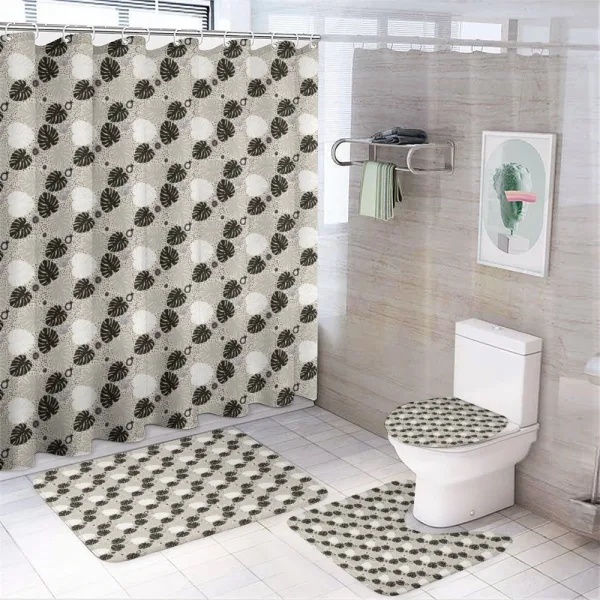 Hawaii Flora Monsteras on a shower curtain