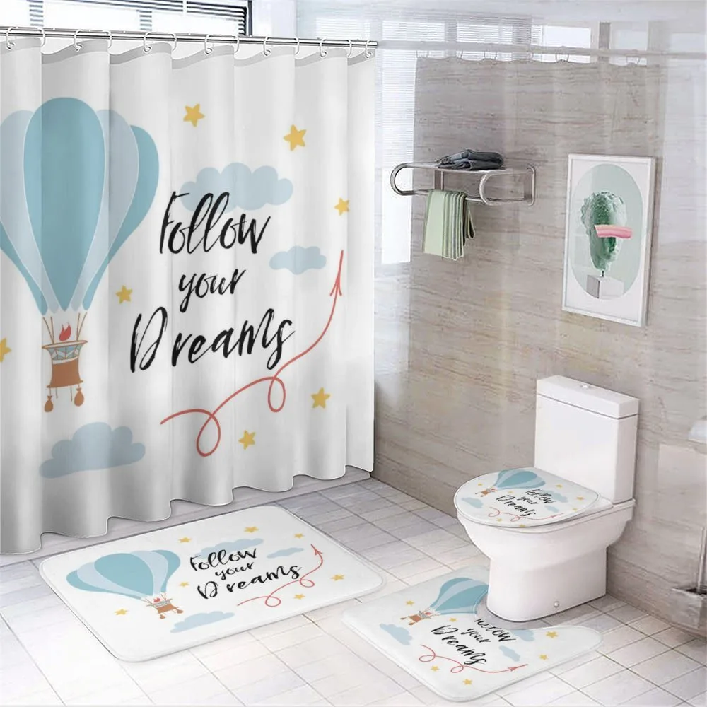 Hot Air Balloon Stars Clouds — Your design