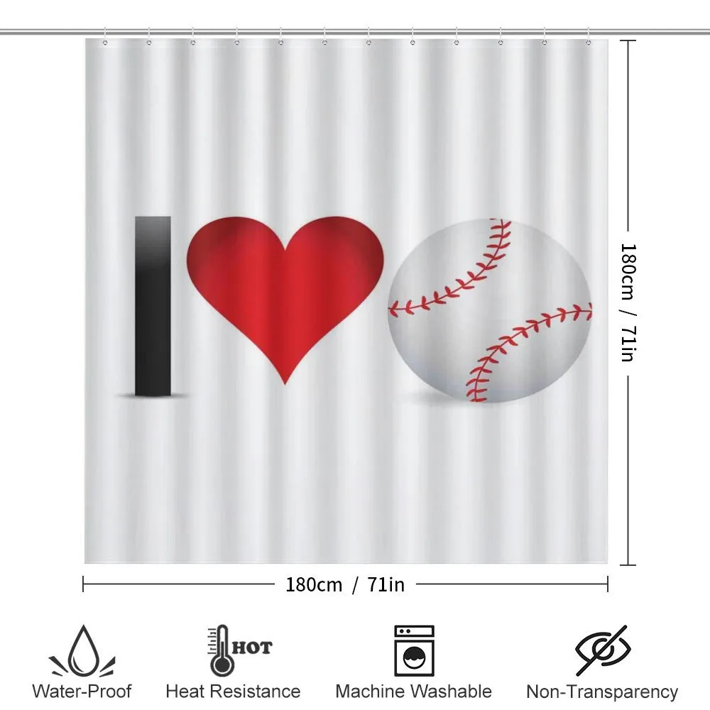 I Love Baseball Heart — Detail 2